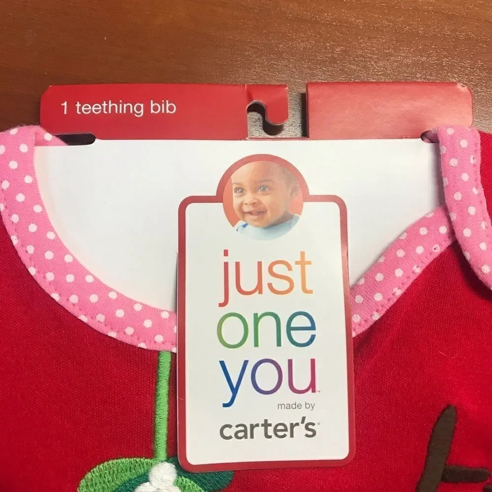 NEW! Just One You Carter’s Christmas Teething Bib